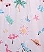 Sleep Sense Plus Size Knit Tossed Vacay Print Drawstring Tie Coordinating Sleep Capri Pants, Color:Tossed Vacay - Image 3