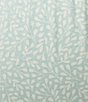 Color:Aqua Leaves - Image 4 - Plus Size Leaf Print Knit Drawstring Coordinating Sleep Capri Pants