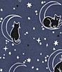 Color:Lunar Cats - Image 4 - Plus Size Lunar Cats Short Sleeve Scoop Neck Knit Coordinating Sleep Top