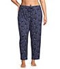 Sleep Sense Plus Size Moonlit Cats Print Coordinating Knit Sleep Pants - Image 1