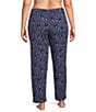 Sleep Sense Plus Size Moonlit Cats Print Coordinating Knit Sleep Pants - Image 2
