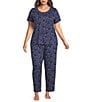 Sleep Sense Plus Size Moonlit Cats Print Coordinating Knit Sleep Pants - Image 3