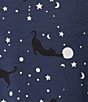 Sleep Sense Plus Size Moonlit Cats Print Short Sleeve Scoop Neck Knit Coordinating Sleep Top, Color:Moonlit Cats - Image 4