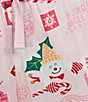 Sleep Sense Plus Size Mr. Bingle Print Woven Twill Drawstring Tie Coordinating Sleep Pants, Color:Mr. Bingle - Image 3