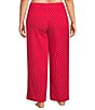 Sleep Sense Plus Size Red Dot Print Drawstring Tie Coordinating Holiday Sleep Pants - Image 2