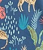 Sleep Sense Plus Size Safari Print Short Sleeve Scoop Neck Coordinating Sleep Top, Color:Safari Blue - Image 4