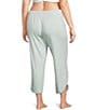Sleep Sense Plus Size Sage Dot Print Coordinating Knit Sleep Capri Pants - Image 5
