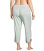 Sleep Sense Plus Size Sage Dot Print Coordinating Knit Sleep Capri Pants - Image 2