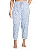 Sleep Sense Plus Size Snowy Trees Print Knit Drawstring Tie Coordinating Holiday Sleep Joggers, Color:Snowland - Image 1