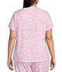 Sleep Sense Plus Size Summer Shell Print Short Sleeve Scoop Neck Coordinating Sleep Top, Color:Summer Shell - Image 2