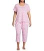 Sleep Sense Plus Size Summer Shell Print Short Sleeve Scoop Neck Coordinating Sleep Top, Color:Summer Shell - Image 3