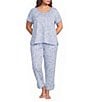 Sleep Sense Plus Size Sweet Paisley Print Coordinating Knit Sleep Capri Pants - Image 3