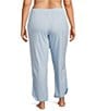 Sleep Sense Plus Size Tile Print Drawstring Tie Coordinating Knit Sleep Pant, Color:Blue Tile Print - Image 2