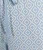 Sleep Sense Plus Size Tile Print Drawstring Tie Coordinating Knit Sleep Pant, Color:Blue Tile Print - Image 3
