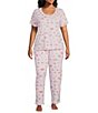 Sleep Sense Plus Size Tossed Fall Print Coordinating Knit Sleep Pants - Image 3