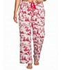 Sleep Sense Plus Size Winter Toile Print Knit Drawstring Coordinating Sleep Pants - Image 1