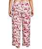 Sleep Sense Plus Size Winter Toile Print Knit Drawstring Coordinating Sleep Pants - Image 2