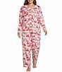 Sleep Sense Plus Size Winter Toile Print Knit Drawstring Coordinating Sleep Pants - Image 3