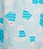 Sleep Sense Polar Bear Print Flannel Drawstring Tie Coordinating Holiday Sleep Pants, Color:Polar Bear - Image 3