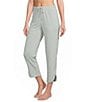 Sleep Sense Sage Dot Print Coordinating Knit Sleep Crop Pants - Image 1