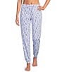 Sleep Sense Sheep Print Knit Drawstring Tie Coordinating Sleep Joggers - Image 1