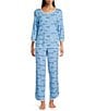Sleep Sense Sleep Script Print Coordinating Sleep Pants, Color:Sleep Script - Image 3