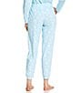 Sleep Sense Snowflake Print Knit Drawstring Tie Coordinating Holiday Sleep Joggers, Color:Snowflakes - Image 2