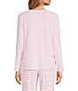 Sleep Sense Solid Ribbed Knit Round Neck Long Sleeve Coordinating Sleep Top - Image 6