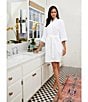 Color:White - Image 2 - Spa Essentials by Sleep Sense Short Waffle Wrap Robe