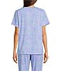 Sleep Sense Spring Mums Print Short Sleeve Scoop Neck Coordinating Sleep Top - Image 2
