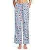 Sleep Sense Sweater Mr Bingle Print Woven Twill Drawstring Tie Coordinating Sleep Pants - Image 1