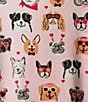 Sleep Sense Valentine Dogs Print Scoop Neck 3/4 Sleeve Knit Coordinating Sleep Top, Color:Valentine Dogs - Image 4