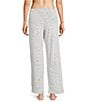 Sleep Sense Velour Animal Print Coordinating Drawstring Tie Sleep Pants, Color:Gray Animal - Image 2