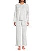 Sleep Sense Velour Animal Print Coordinating Drawstring Tie Sleep Pants - Image 3
