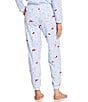 Sleep Sense Winter Birds Print Knit Drawstring Tie Coordinating Holiday Sleep Joggers, Color:Winter Birds - Image 2