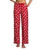Sleep Sense Zoo Ornament Print Flannel Drawstring Tie Coordinating Holiday Sleep Pants, Color:Zoo Ornament - Image 1