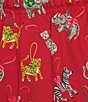 Sleep Sense Zoo Ornament Print Flannel Drawstring Tie Coordinating Holiday Sleep Pants, Color:Zoo Ornament - Image 3