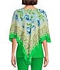 Color:Belle Floral Scarf - Image 2 - Slim Factor by Investments Belle Floral Scarf Mia Poncho Top