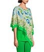 Color:Belle Floral Scarf - Image 3 - Slim Factor by Investments Belle Floral Scarf Mia Poncho Top