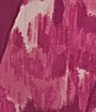 Investments Slim Factor by Investments Kiki Blur Print Crew Neck Long Sleeve Ruffled Hem Lined Top, Color:Magenta Purple Blur - Image 6