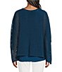 Slim Factor by Investments Morgan Boat Neck 3/4 Sleeve Lined Crochet Twofer Top - Image 2