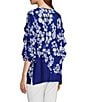 Color:Cascading Stencil - Image 4 - Slim Factor by Investments Cascading Stencil Print Three Tiered Sleeve Top