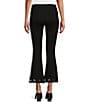 Color:Black - Image 2 - Slim Factor by Investments Classic Waist Square Grommet Kick Flare Cropped Pants