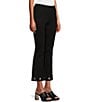 Color:Black - Image 4 - Slim Factor by Investments Classic Waist Square Grommet Kick Flare Cropped Pants