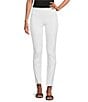 Investments Slim Factor by Investments Coordinating Ponte Knit Ankle Skinny Pants, Color:White - Image 1