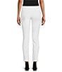 Investments Slim Factor by Investments Coordinating Ponte Knit Ankle Skinny Pants, Color:White - Image 2
