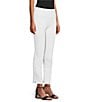 Investments Slim Factor by Investments Coordinating Ponte Knit Ankle Skinny Pants, Color:White - Image 3