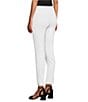 Investments Slim Factor by Investments Coordinating Ponte Knit Ankle Skinny Pants, Color:White - Image 4