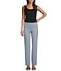Color:Chambray - Image 6 - Slim Factor by Investments Ponte Knit No Waist Slim Straight Pants