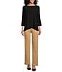 Investments Slim Factor by Investments Ponte Knit No Waist Slim Straight Pants, Color:Tannin - Image 5